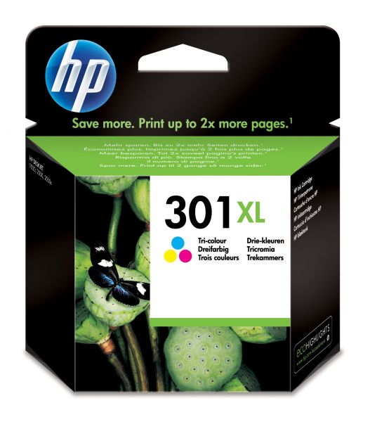 foto del prodotto hp cartuccia originale inchiostro tricromia ad alta capacit 301xl