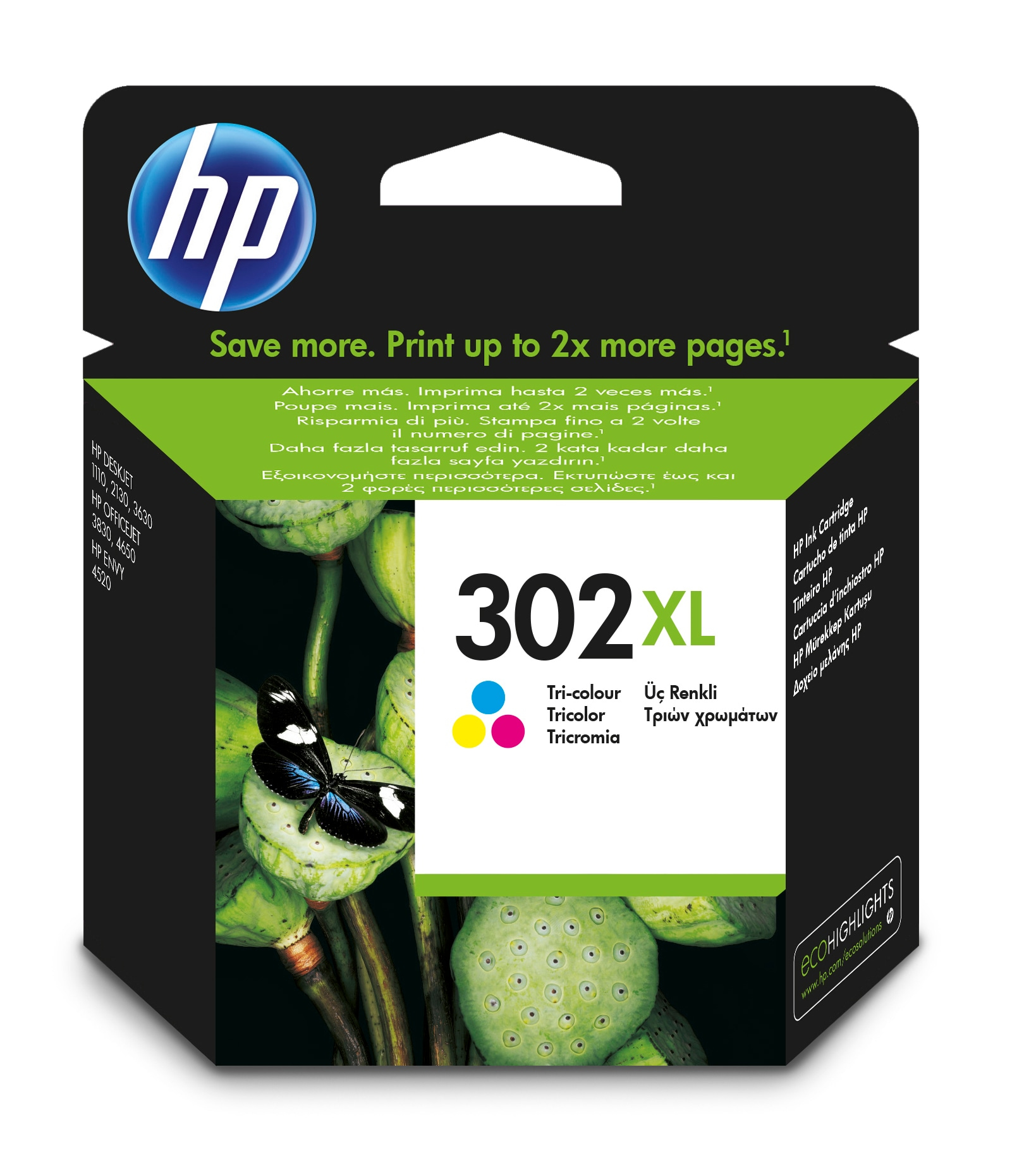 foto del prodotto hp cartuccia originale inchiostro tricromia ad alta capacit 302xl