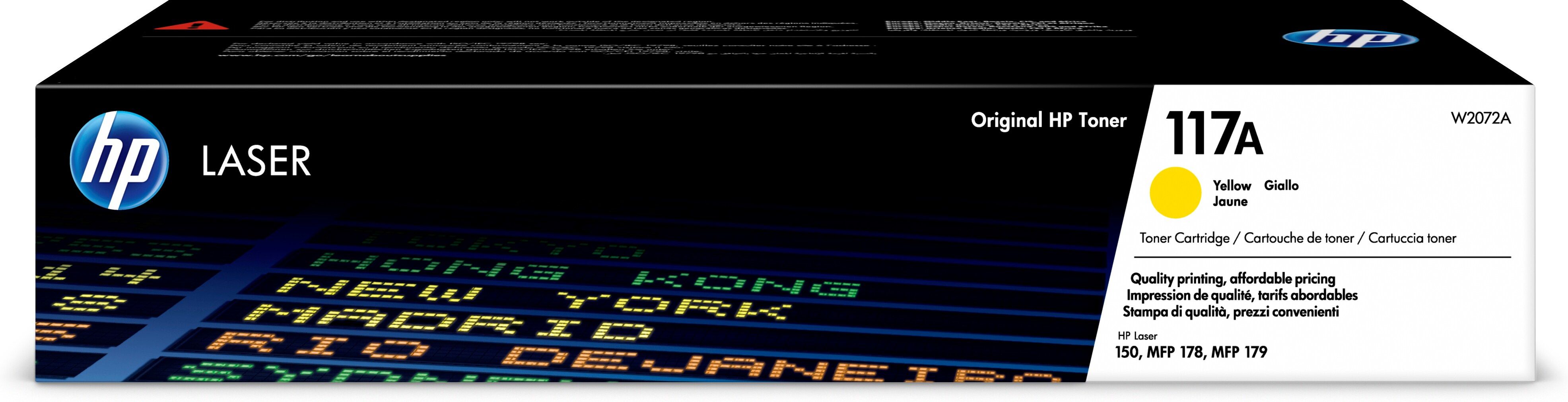 foto del prodotto hp cartuccia toner giallo per stampante laser originale 117a