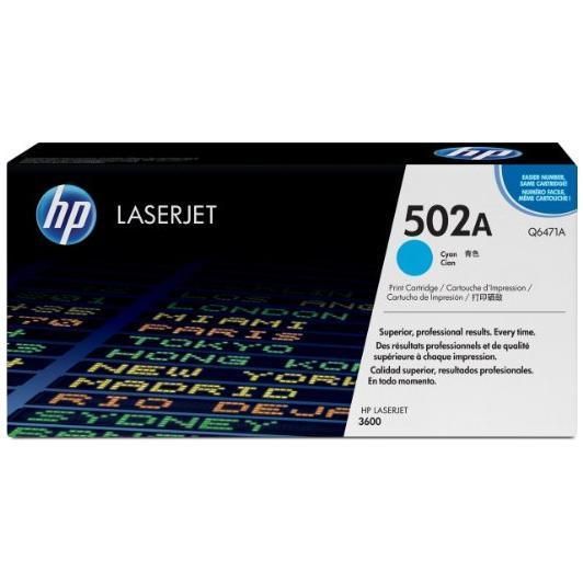 foto del prodotto hp cartuccia toner originale ciano laserjet 502a