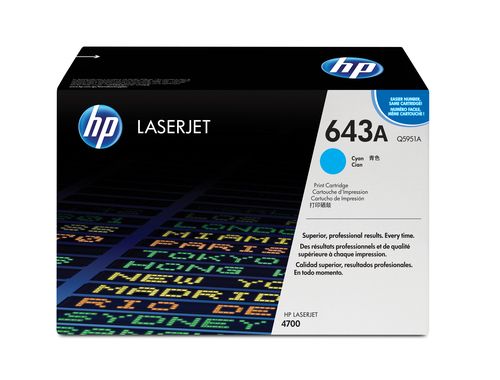 foto del prodotto hp cartuccia toner originale ciano laserjet 643a