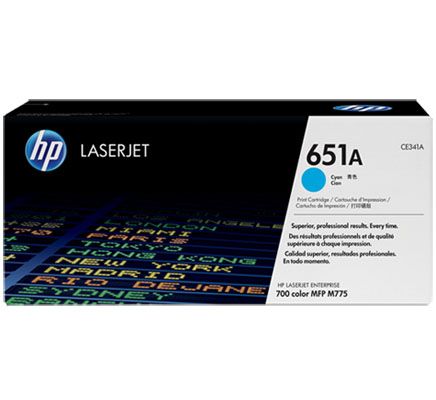 foto del prodotto hp cartuccia toner originale ciano laserjet 651a