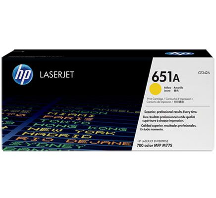 foto del prodotto hp cartuccia toner originale giallo laserjet 651a