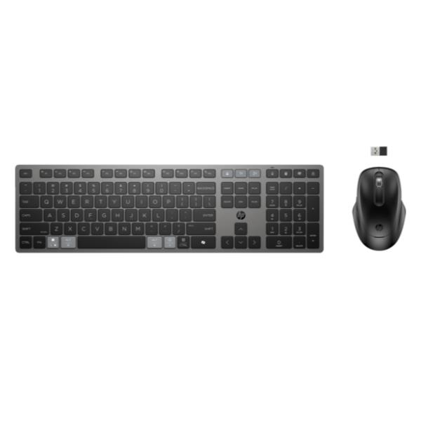 foto del prodotto hp combinazione di tastiera e mouse wireless ricaricabili multidispositivo 725
