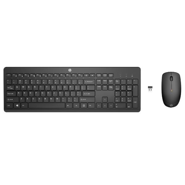foto del prodotto hp combo tastiera e mouse wireless 235