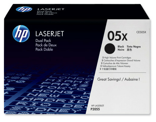 foto del prodotto hp confezione da 2 cartucce originali di toner nero ad alta capacit laserjet 05x