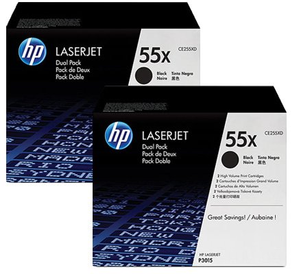 foto del prodotto hp confezione da 2 cartucce originali di toner nero ad alta capacit laserjet 55x