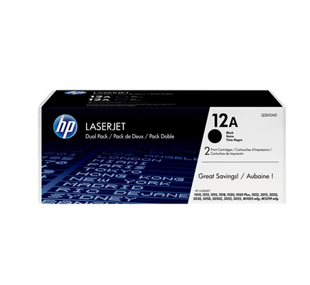 foto del prodotto hp confezione da 2 cartucce originali di toner nero laserjet 12a