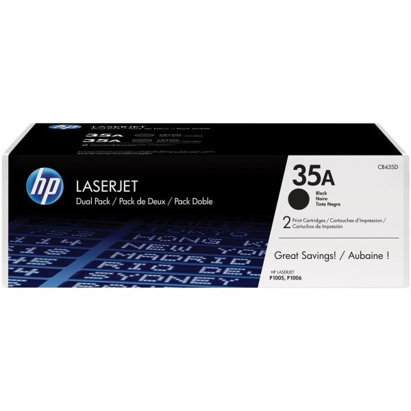 foto del prodotto hp confezione da 2 cartucce originali di toner nero laserjet 35a