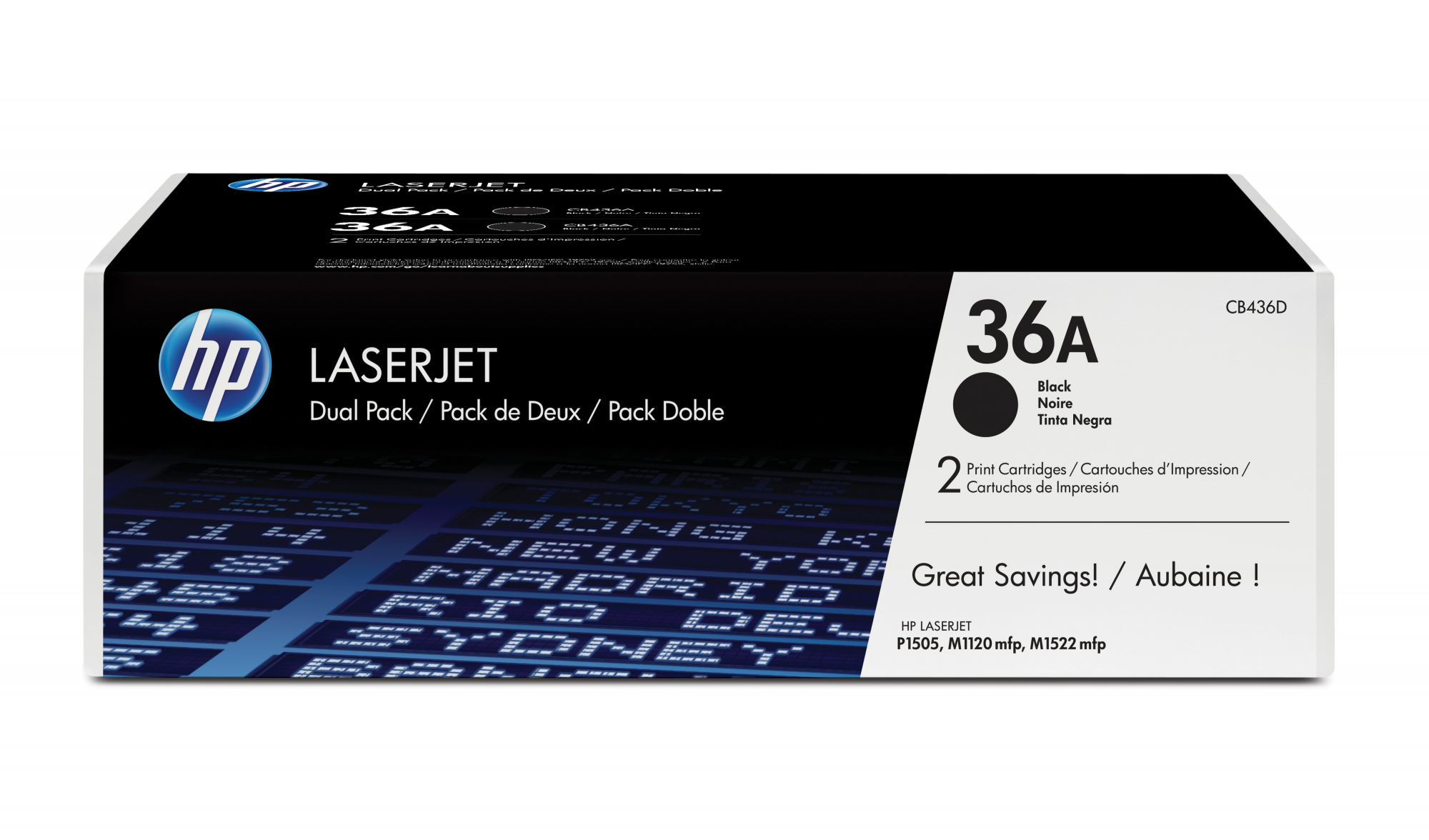 foto del prodotto hp confezione da 2 cartucce originali di toner nero laserjet 36a
