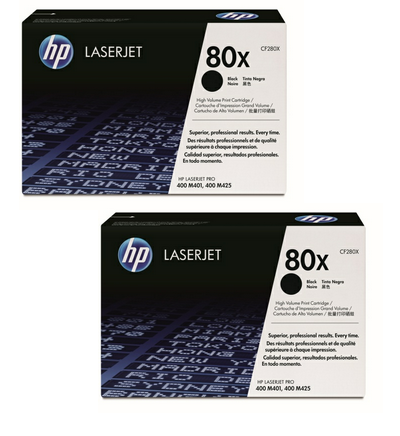 foto del prodotto hp confezione da 2 cartucce originali toner nero ad alta capacit laserjet 80x