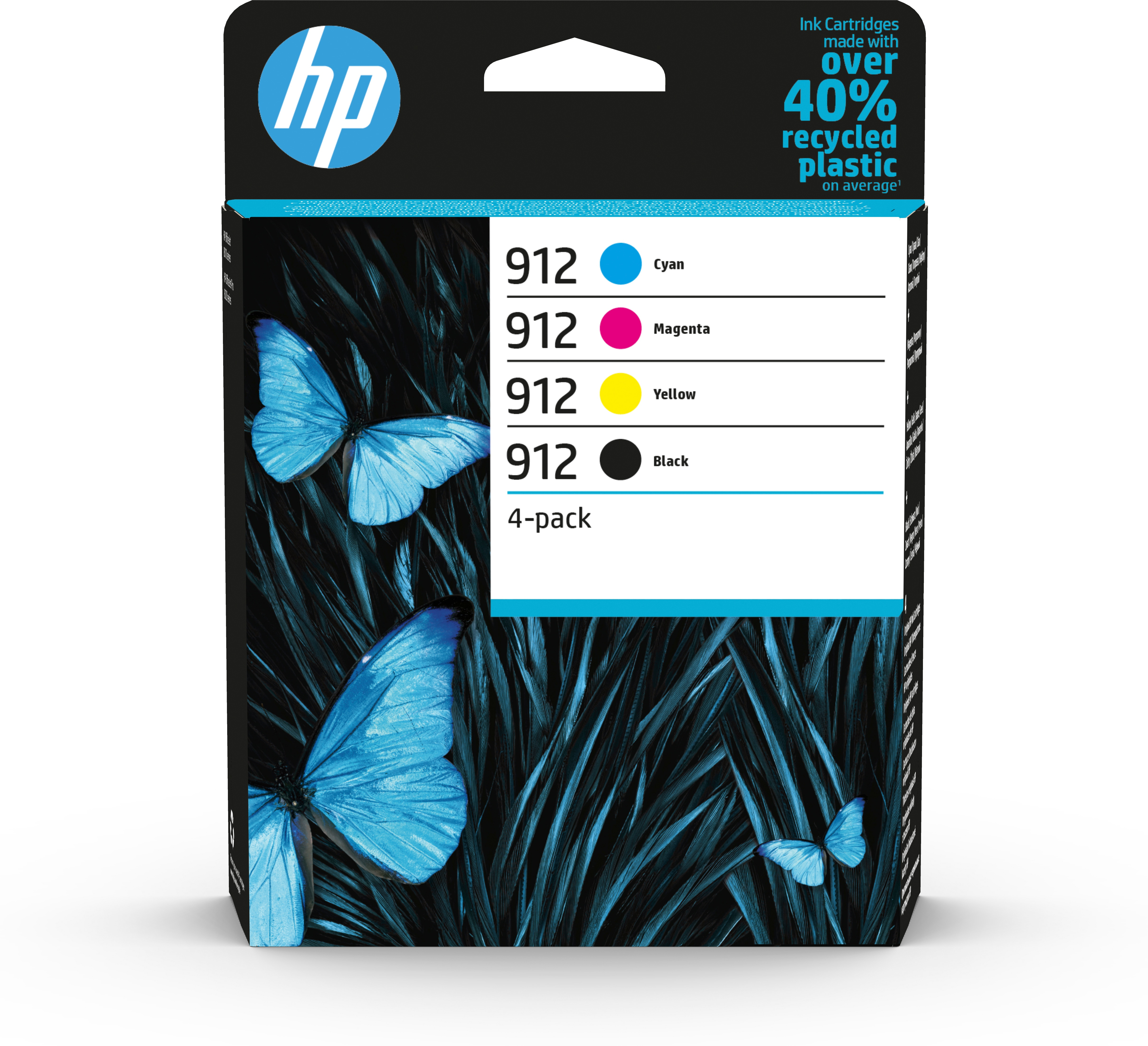 foto del prodotto hp confezione da 4 cartucce di inchiostro nero, ciano, magenta, giallo originali 912