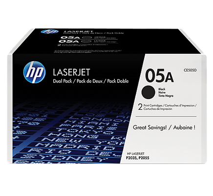 foto del prodotto hp confezione doppia di cartucce toner originali nero 05a laserjet