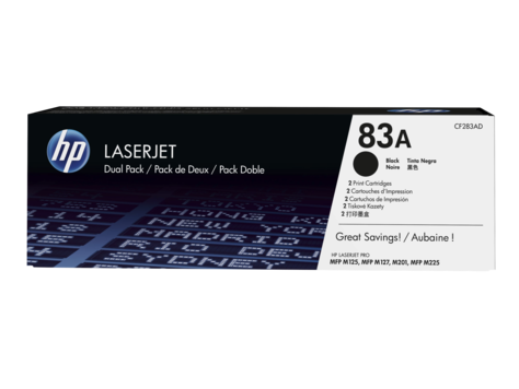 foto del prodotto hp confezione doppia di cartucce toner originali nero 83a laserjet