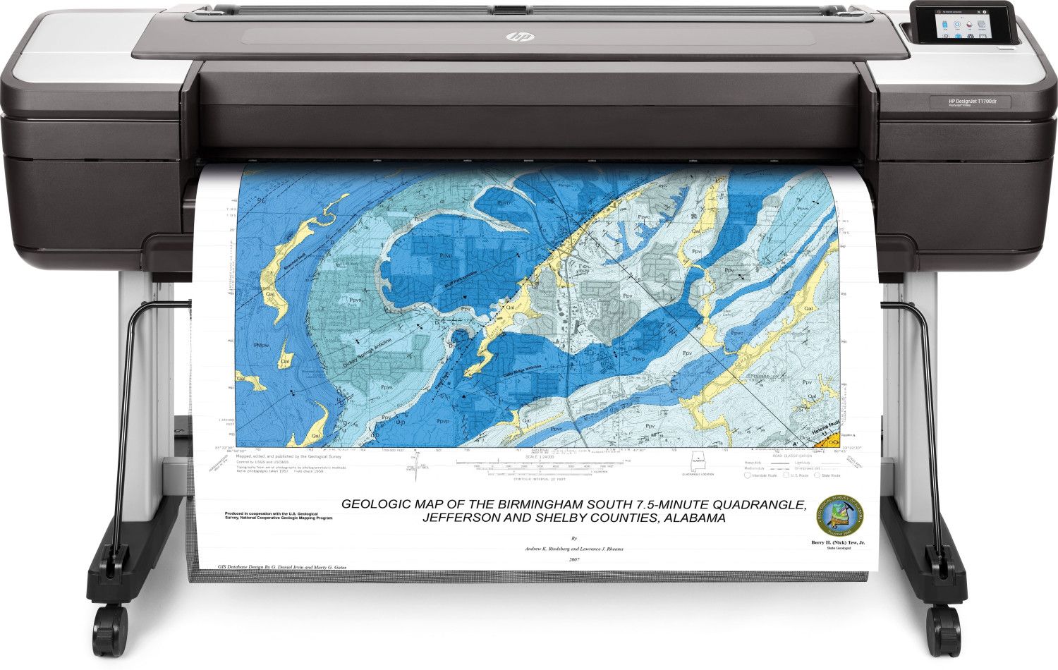 foto del prodotto hp designjet stampante t1700dr postscript da 44