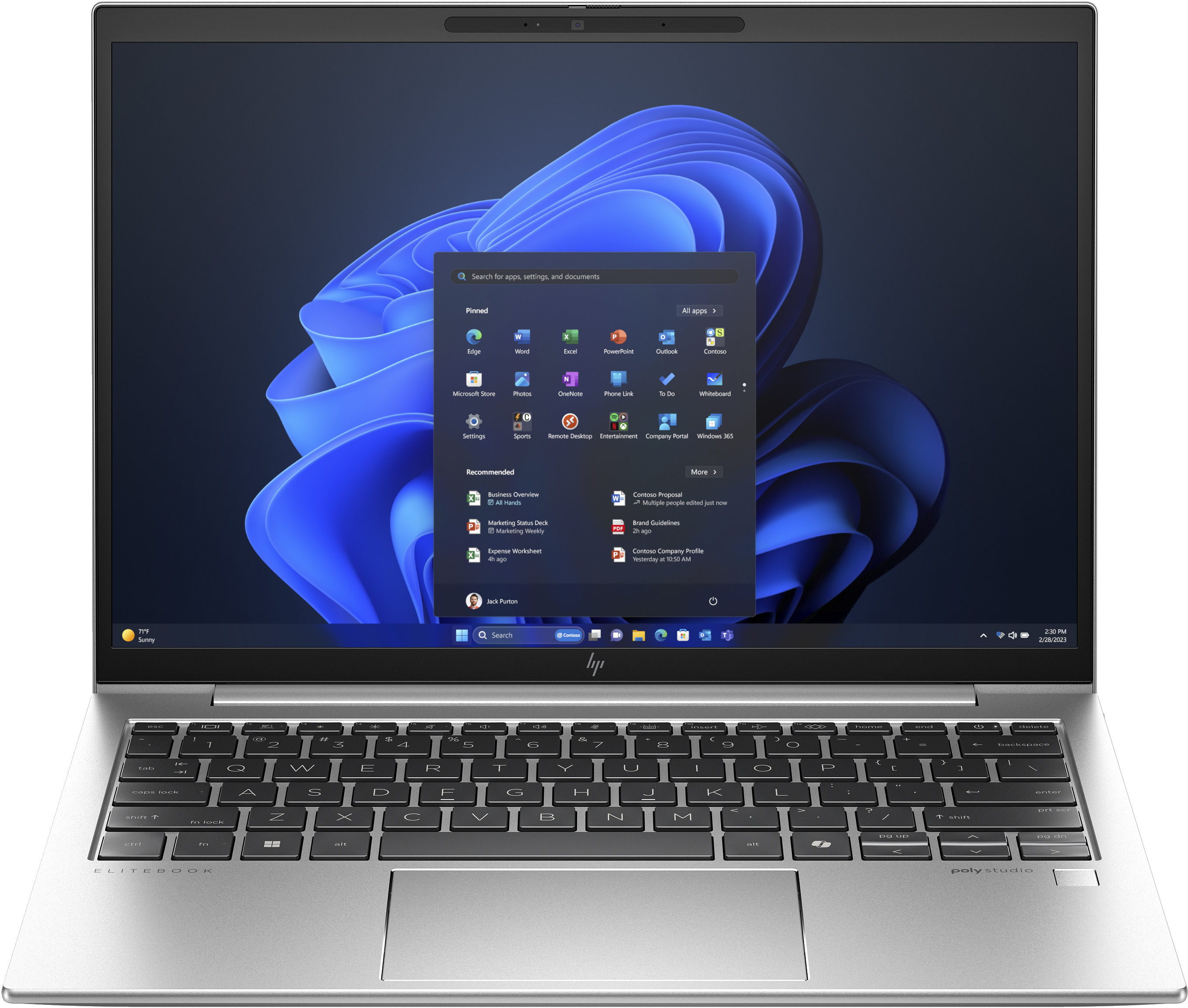 foto del prodotto hp elitebook 830 13 inch g11 notebook pc wolf pro security edition intel core ultra 7 155u computer portatile 33,8 cm 13.3 wuxga 16 gb lpddr5x sdram 512 gb ssd wi fi 6e 802.11ax windows 11 pro argento