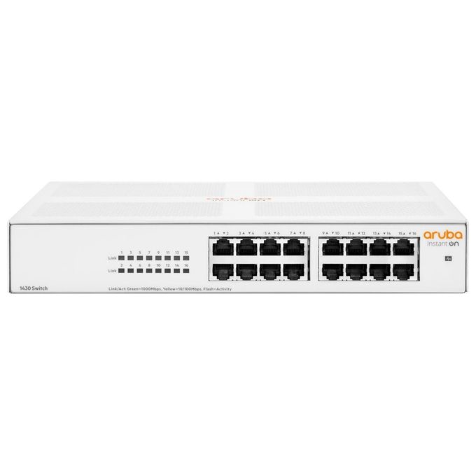foto del prodotto hp enterprise aruba instant on 1430 16g non gestito l2 gigabit ethernet 10-100-1000 1u bianco