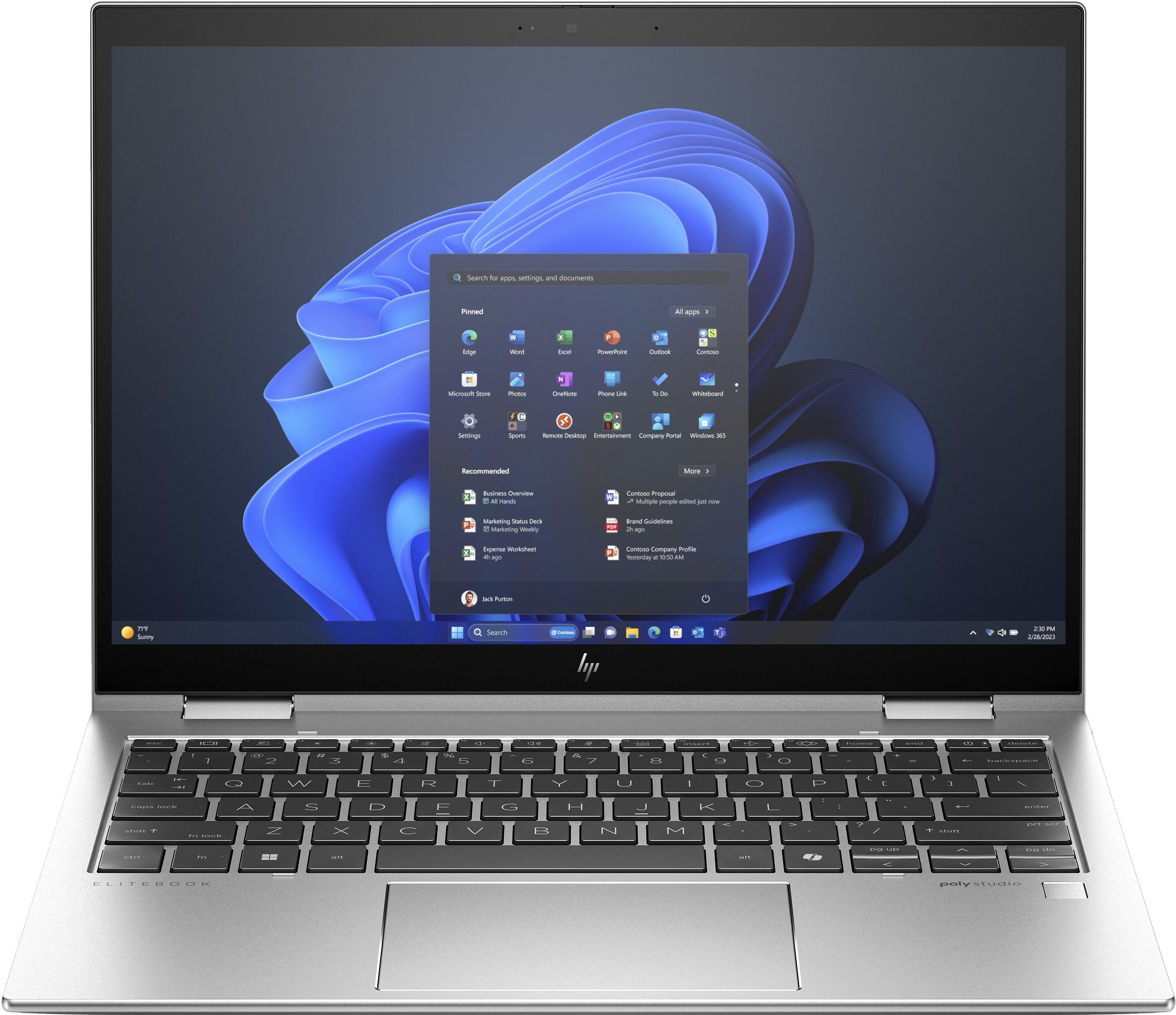 foto del prodotto hp envy x360 elite x360 830 13 inch g11 2 in 1 notebook pc intel core ultra 7 155u ibrido 2 in 1 33,8 cm 13.3 touch screen wuxga 16 gb lpddr5x sdram 1 tb ssd wi fi 6e 802.11ax windows 11 pro argento
