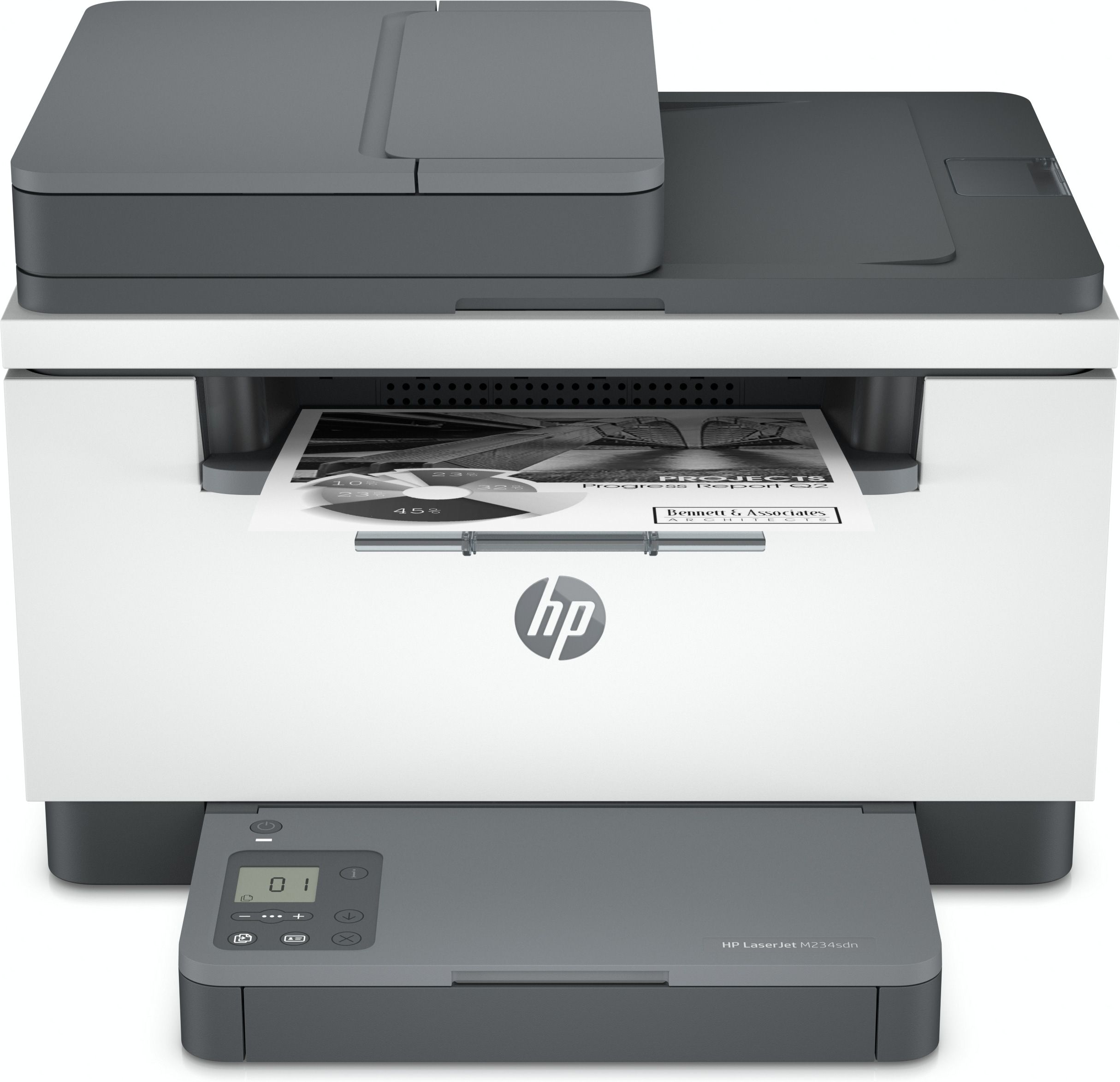 foto del prodotto hp laserjet m234sdn multifunction bianco e nero stampante, solo ethernet fotocopiatrice, scanner
