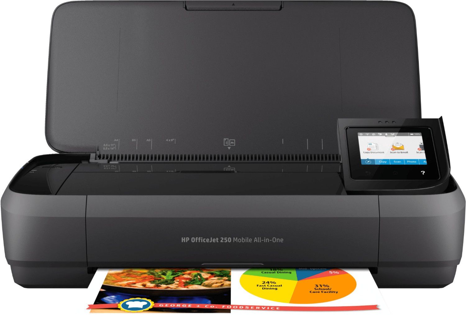 foto del prodotto hp officejet mobile 250 wireless all in one colore stampante, fotocopiatrice, scanner