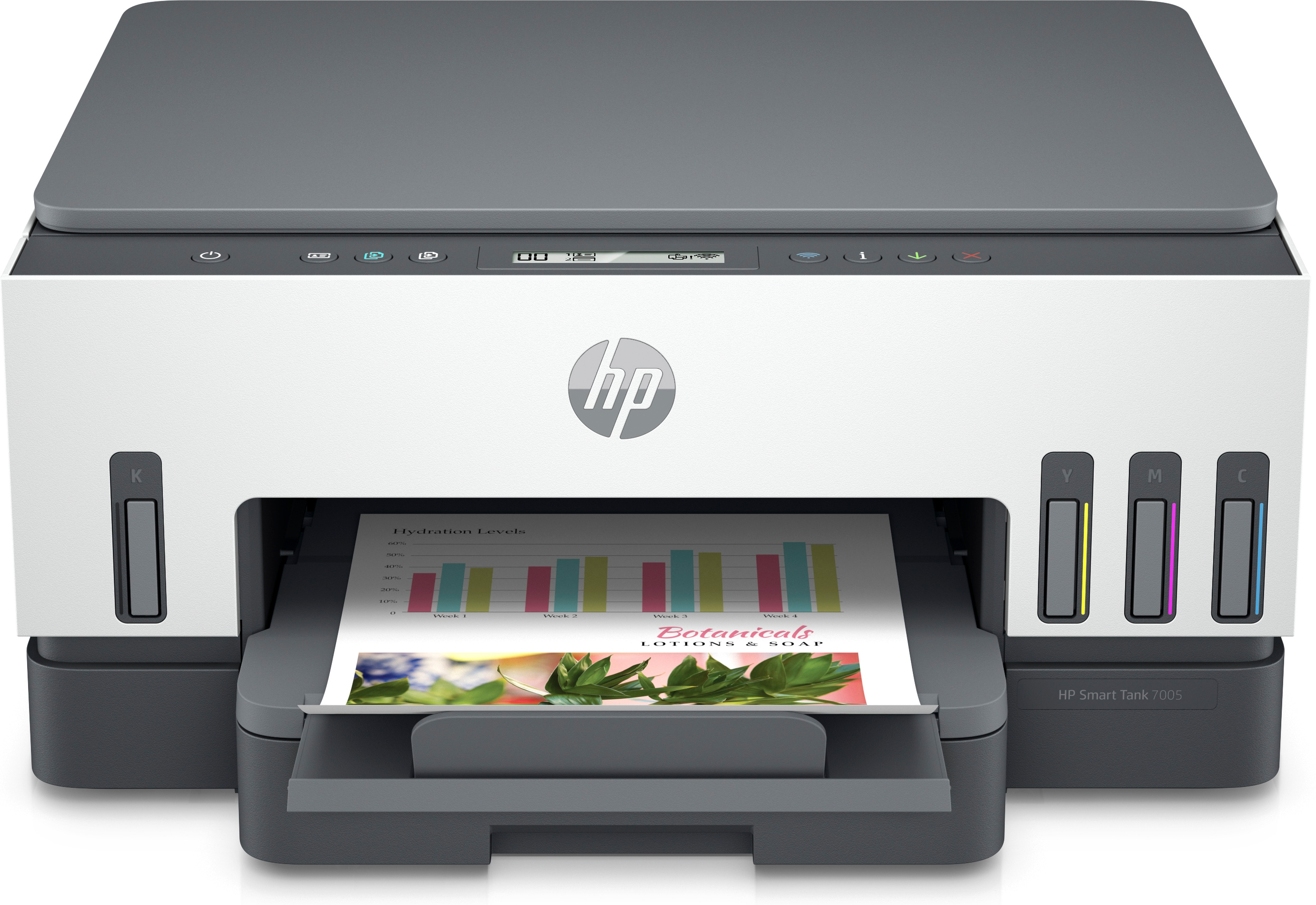 foto del prodotto hp smart tank 7005 wireless all in one colore stampante, stampa fronte retro fotocopiatrice, scanner