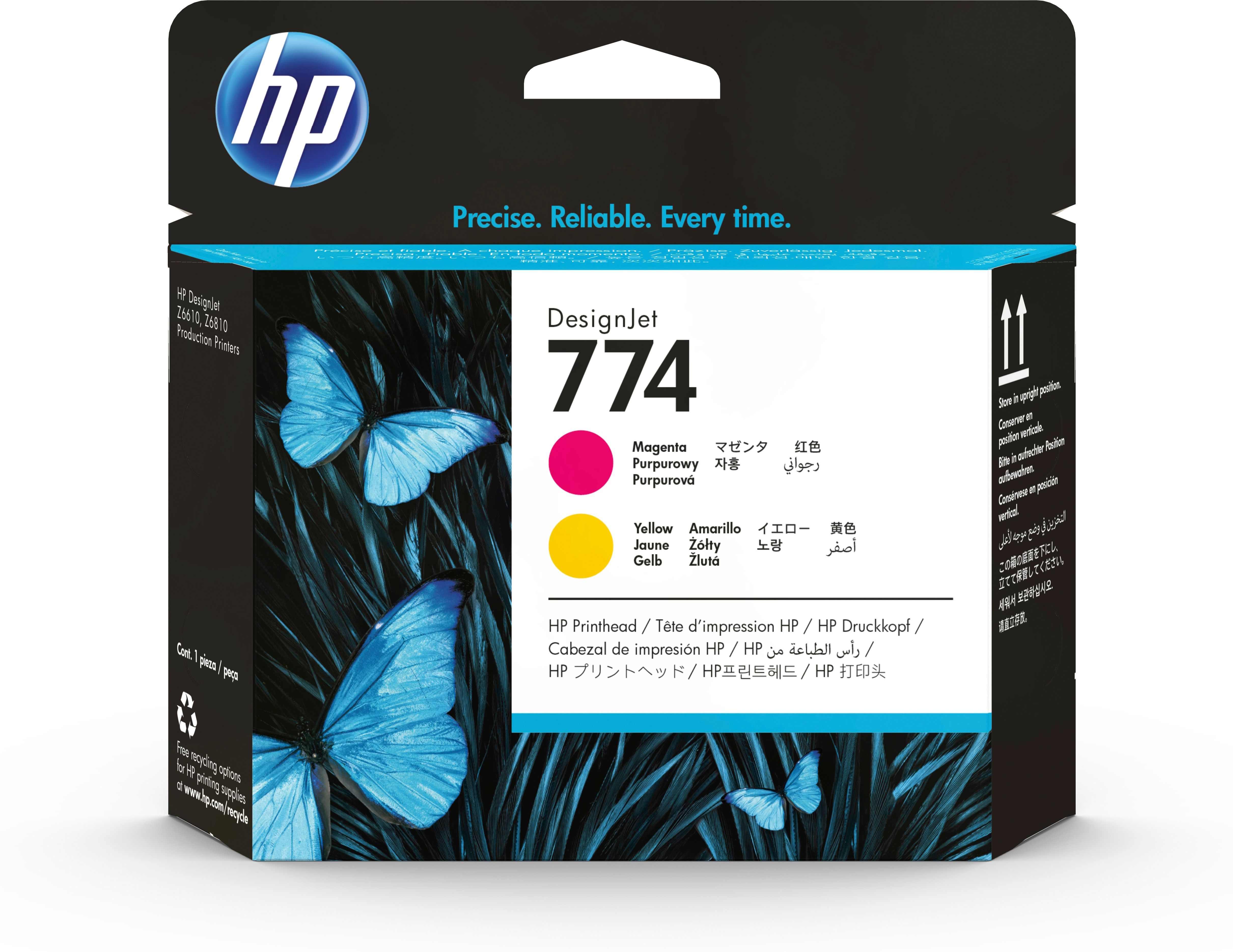 foto del prodotto hp testina di stampa magenta giallo 774 designjet