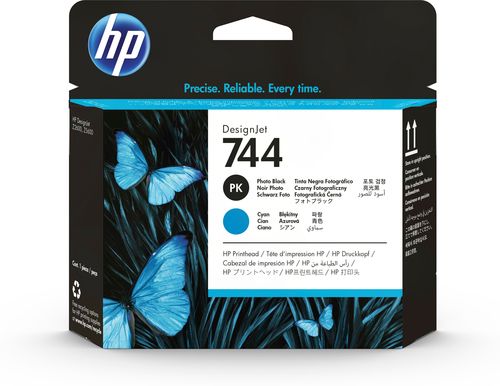 foto del prodotto hp testina di stampa nero fotografico ciano designjet 744