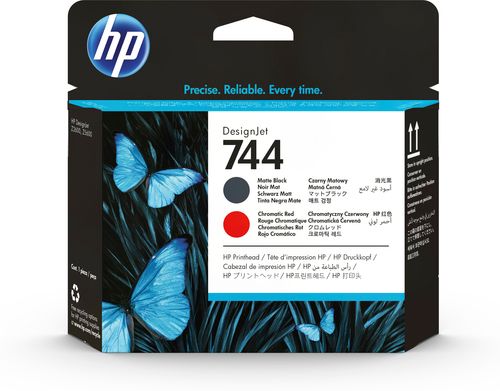 foto del prodotto hp testina di stampa nero opaco rosso cromatico designjet 744