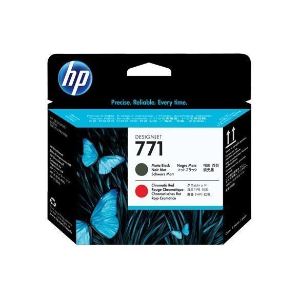 foto del prodotto hp testina di stampa nero opaco rosso cromatico designjet 771