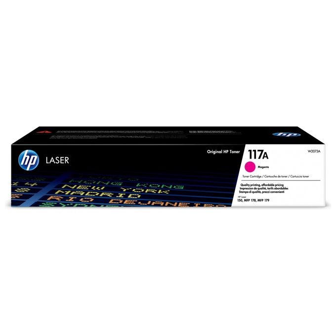 foto del prodotto hp toner 117a w2073a cartuccia originale da 700 pagine compatibile con stampanti hp toner color laserjet serie 150 e hp toner color laserjet serie mfp 170, magenta