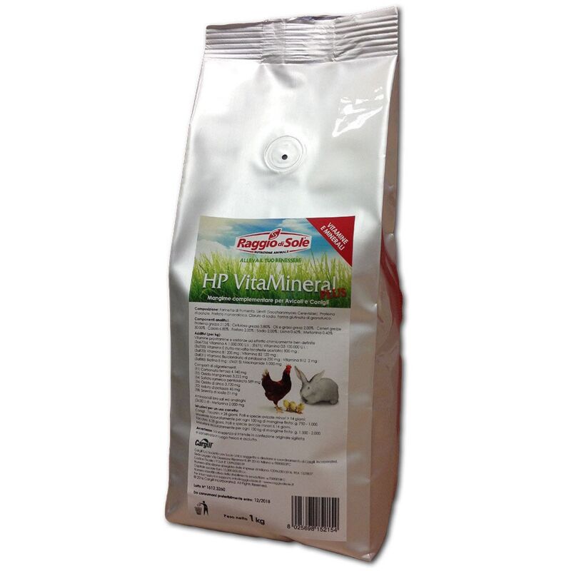 foto del prodotto hp vitamineral plus mangime per avicoli e conigli 1 kg