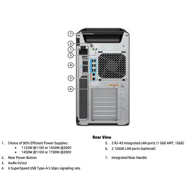 foto del prodotto hp z8 g5 workstation intel xeon gold 5415 64 gb ddr5 sdram 2 tb ssd windows 11 pro tower stazione di lavoro nero