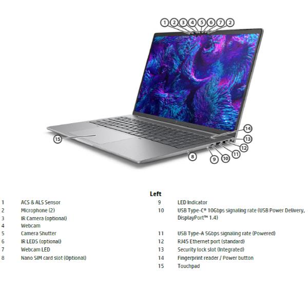 foto del prodotto hp zb8g1i16 u9 285h 16 32gb 1tb