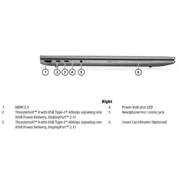 foto del prodotto hp zbook 8 16g1i g1i 16 wuxga led uwva 300n top touchscreen anti glare 60hz 1920 x 1200 1.6 16 10 intel core ultra