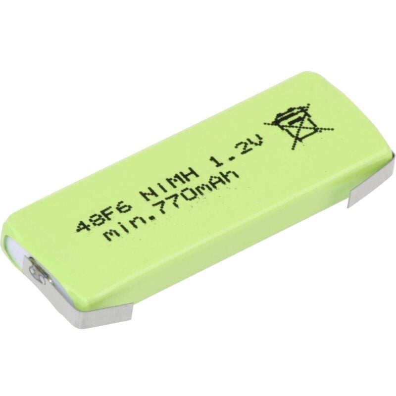 foto del prodotto hpe-f6-800 batteria ricaricabile speciale prismatica linguette a saldare a u nimh 1.2 v 770 mah - mexcel