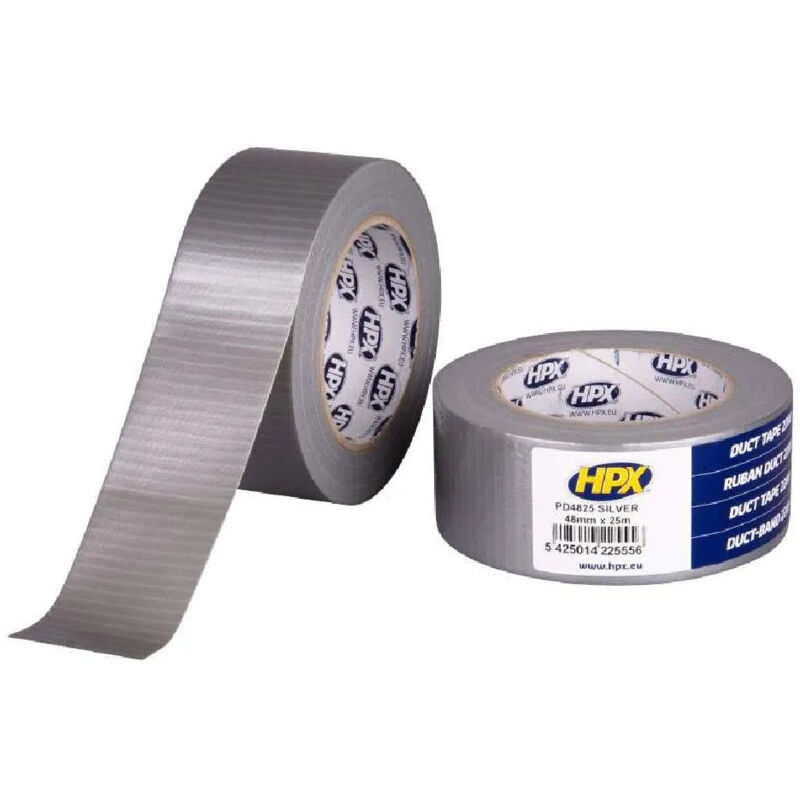 foto del prodotto hpx 48m x 25m duct tape 2200 nastro adesivo in tessuto d argento