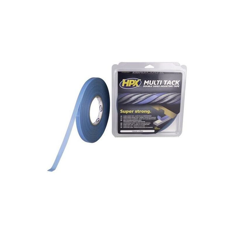 foto del prodotto hpx nastro biadesivo multiadesivo semitrasparente 12 mm x 25 mt