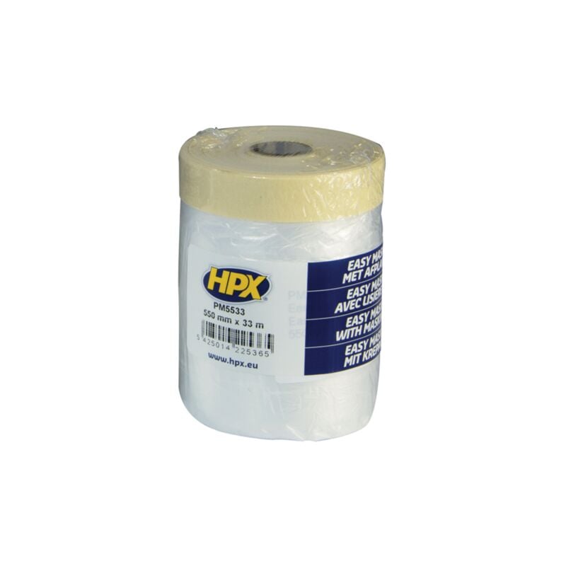 foto del prodotto hpx nastro per mascheratura con bordo in carta trasparente 550 mm x 33 m pm5533