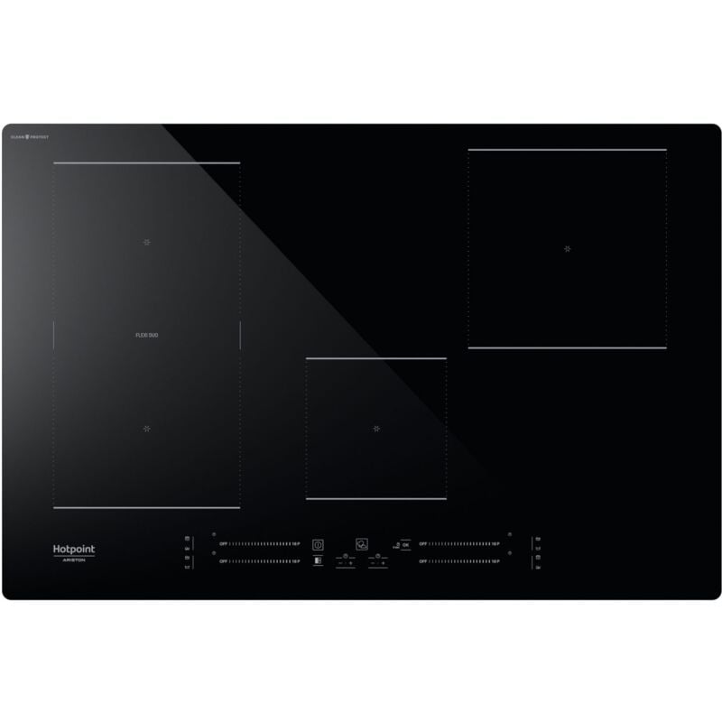 foto del prodotto hs 1377c cpne. colore del prodotto nero, posizionamento dell apparecchio da incasso, dimensione della larghezza del piano cottura 77 cm. tipo di
