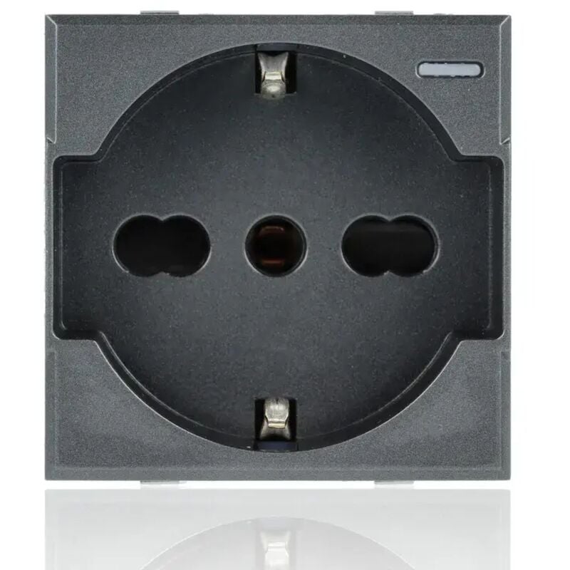 foto del prodotto hs4140 16 presa standard tedesco e bipasso 10 16a 250 v ac antracite axolute bticino