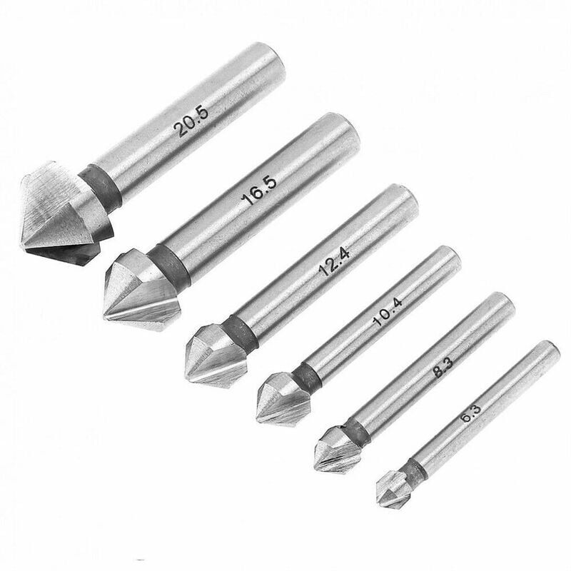 foto del prodotto hss 6542 90 punta per trapano svasatore punte per trapano elicoidali fresa per sbavatura cilindrica per legno metallo pvc macchina utensile