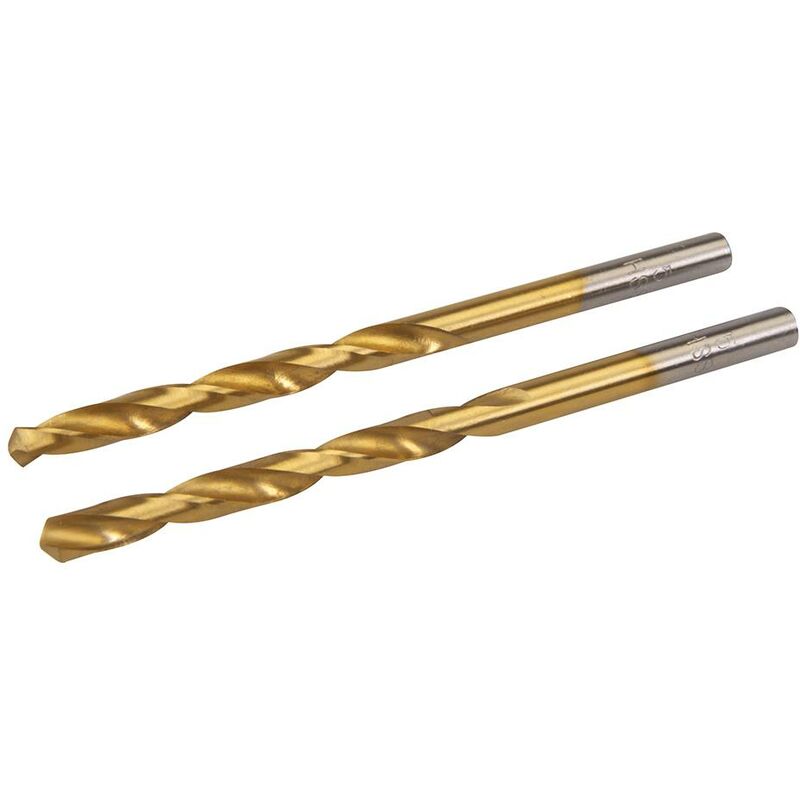 foto del prodotto hss punte di trapano in titanio 2pz 5,0 mm silverline