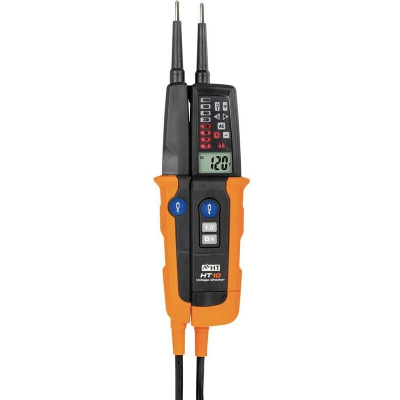 foto del prodotto ht instruments ht10 tester di tensione a due poli cat iii 1000 v, cat iv 600 v acustico, grafico a barre, lcd, led