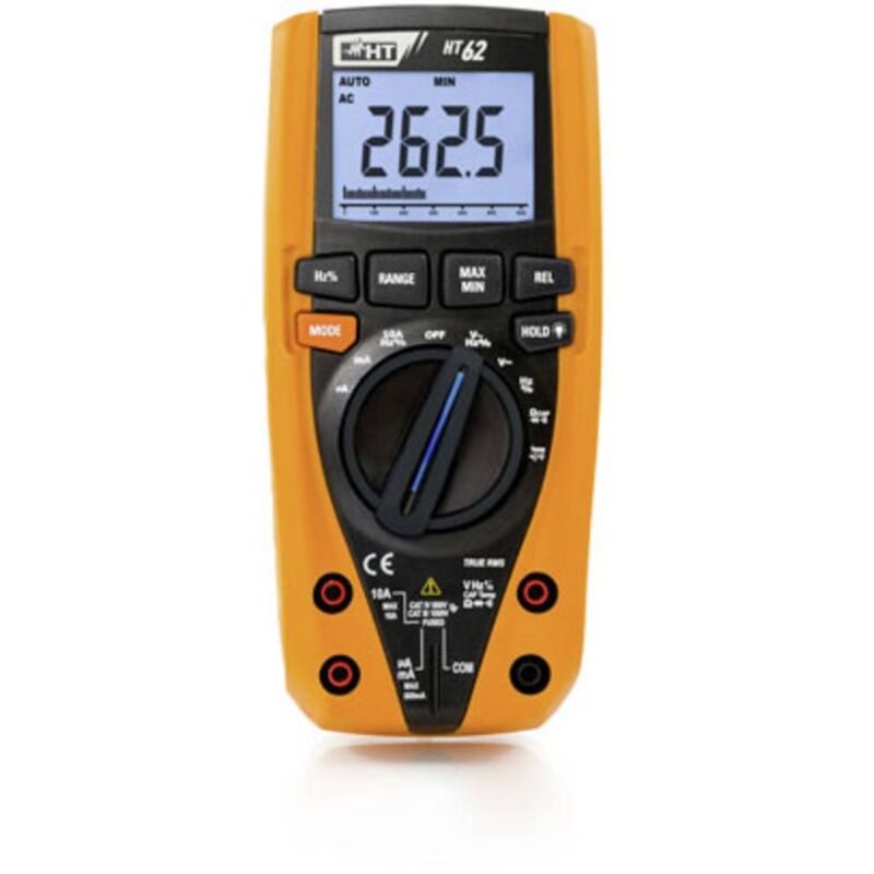 foto del prodotto ht italia ht instruments ht62 multimetro portatile digitale cat iii 1000 v, cat iv 600 v display counts 6000