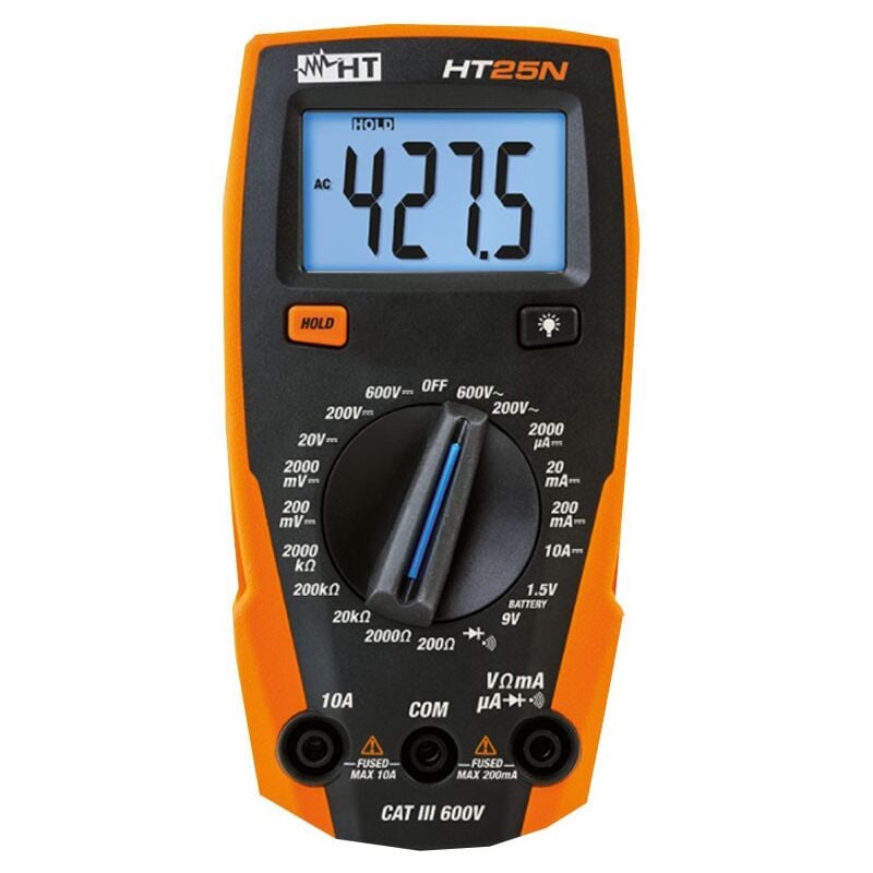 foto del prodotto ht italia - multimetro digitale compatto in cat iii ht25n