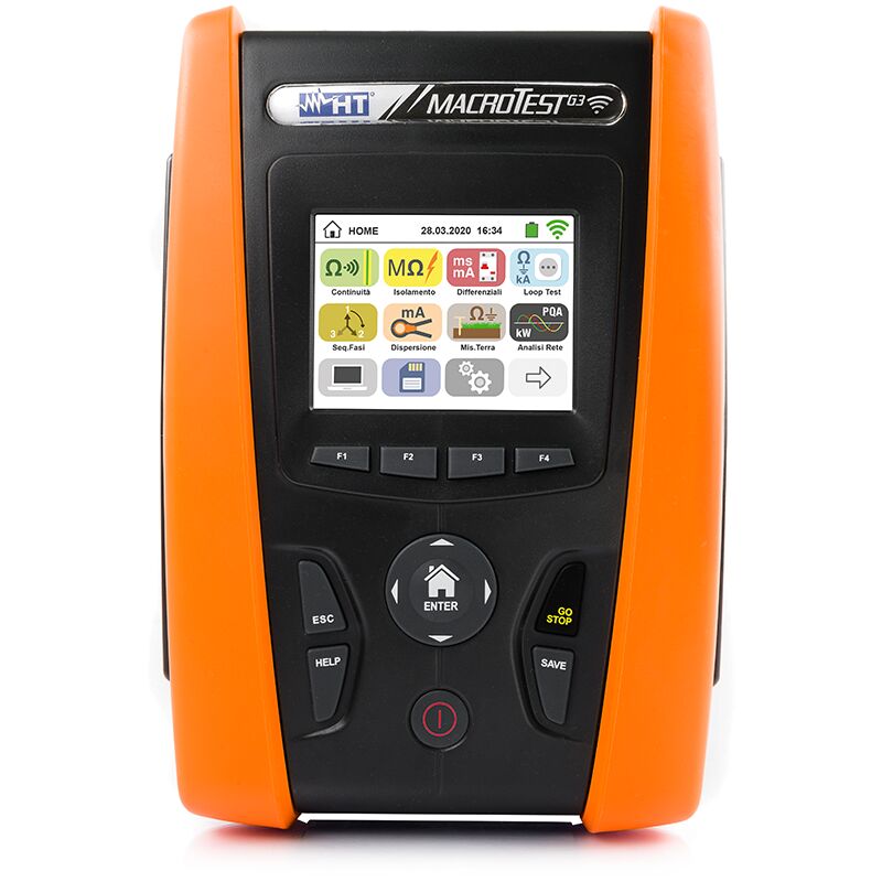 foto del prodotto ht italia strumento multifunzione avanzato per verifica sicurezza macrotestg3 rcdx10 ht hv5036pr