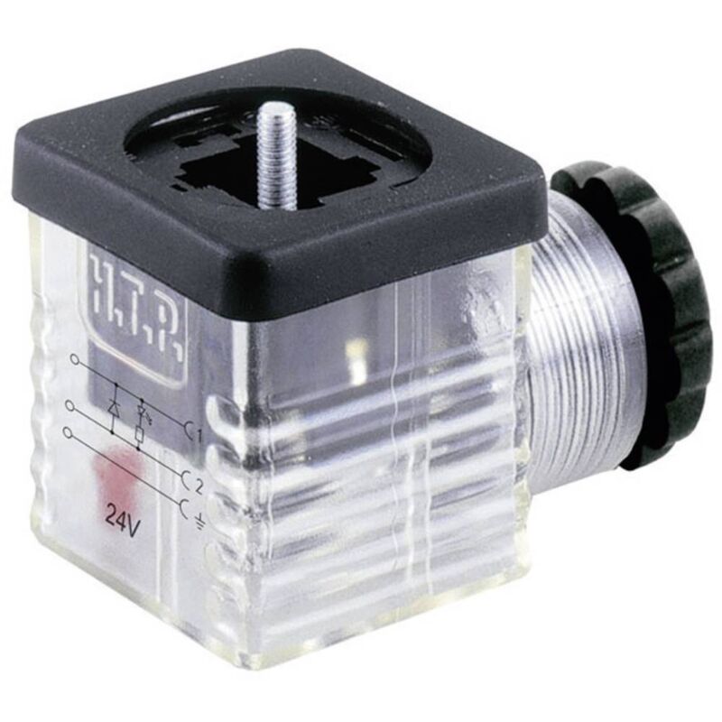 foto del prodotto htp connettore per valvole con diodo nero, trasparente poli 2 pe g1tu2dl1 contenuto 1 pz.