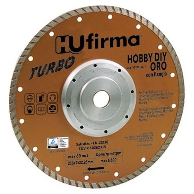 foto del prodotto hu firma dischi diamantati turbo diametro mm.230