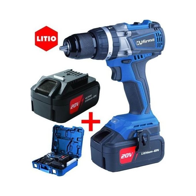 foto del prodotto hu firma trapano brushless hu t20b li 2 battery 20v 4ah