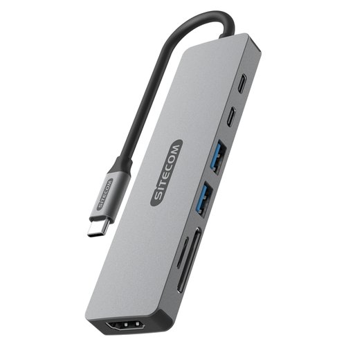 foto del prodotto hub 7 in 1 usb c power delivery grey cn 5504